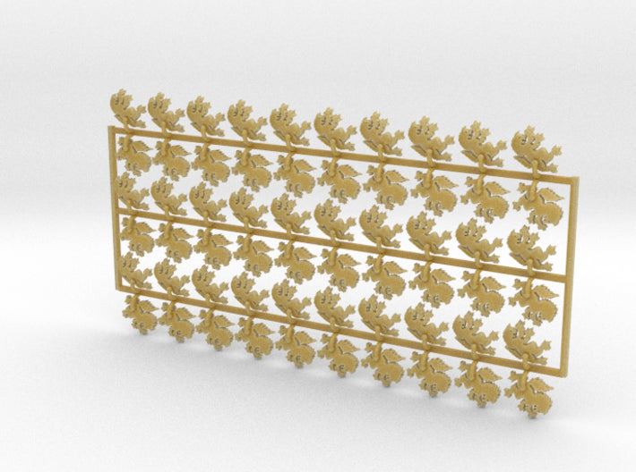 60x Wolf Rampant : Right Shoulder Insignia pack 3d printed