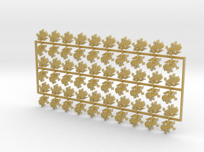 60X Wolf Rampant : Shoulder Insignia pack 3d printed