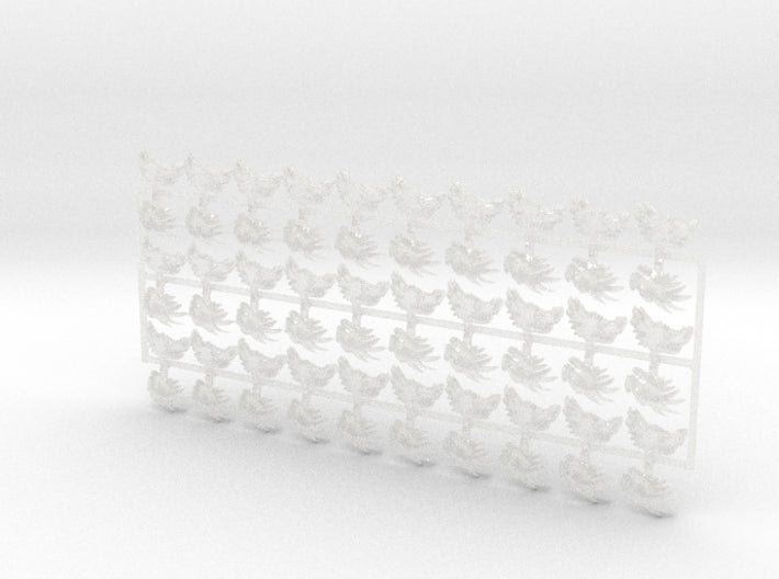 60x Dragon Head - Right Shoulder Insignias 3d printed