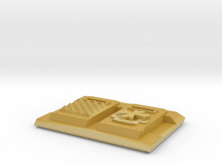 Spiked Maltese Cross : Mark-2 APC Frontplate 3d printed