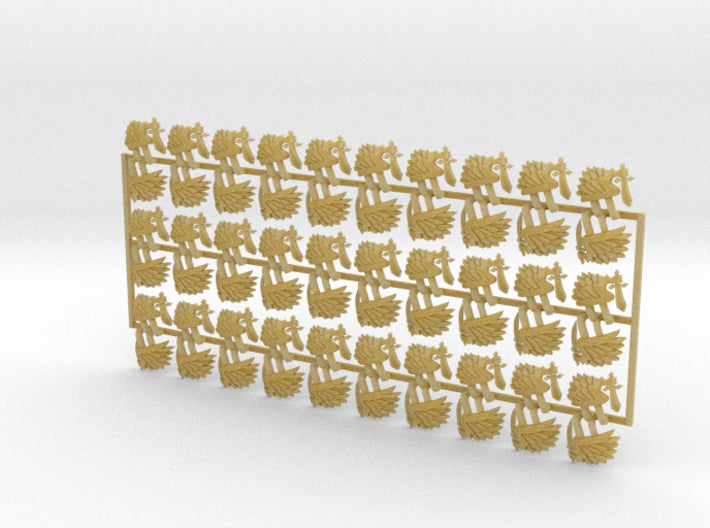 60x Black Wing - Shoulder Insignia pack 3d printed