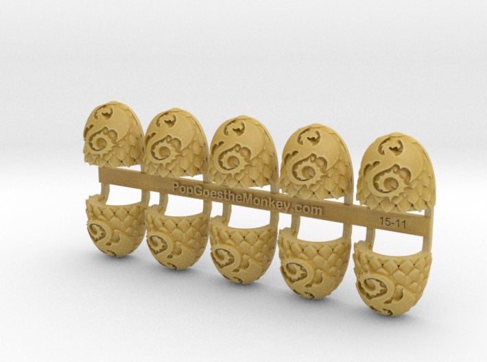 10x Void Drakes - Voidscale Right Pauldrons 3d printed