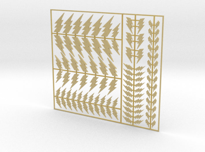 Lightning Bolt - Flat Vehicle Insignia pack 3d printed