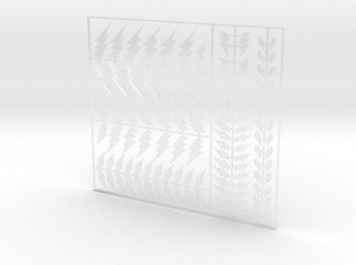 Lightning Bolt - Flat Vehicle Insignia pack 3d printed