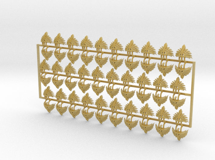 60x Winged Swords - Shoulder Insignia pack 3d printed