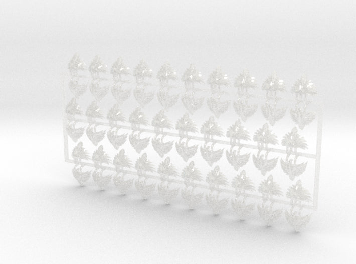 60x Winged Swords - Shoulder Insignia pack 3d printed