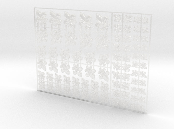 Fleur-De-Lis : Flat Vehicle Insignia pack 3d printed