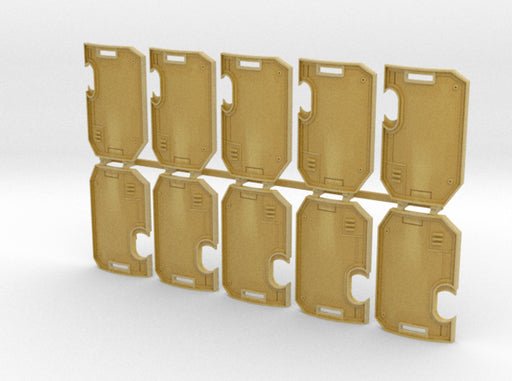 10x Blank : Human-sized Boarding Shields w/Hand 3d printed