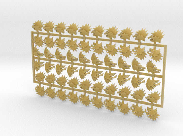 60x Dark Wolf - Shoulder Insignia pack 3d printed