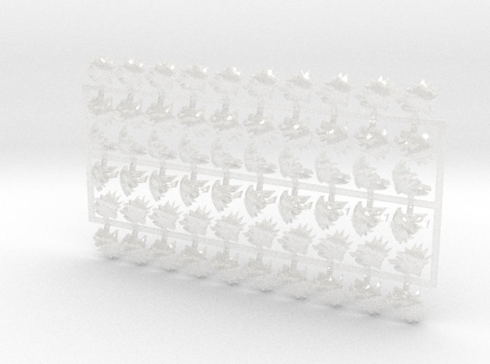 60x Dark Wolf - Shoulder Insignia pack 3d printed