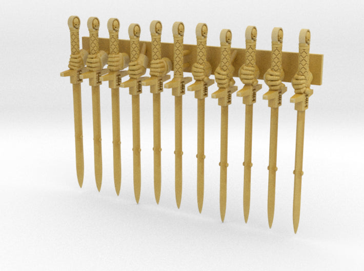 11x Energy Sword: Demon Hunt Crusader 3d printed