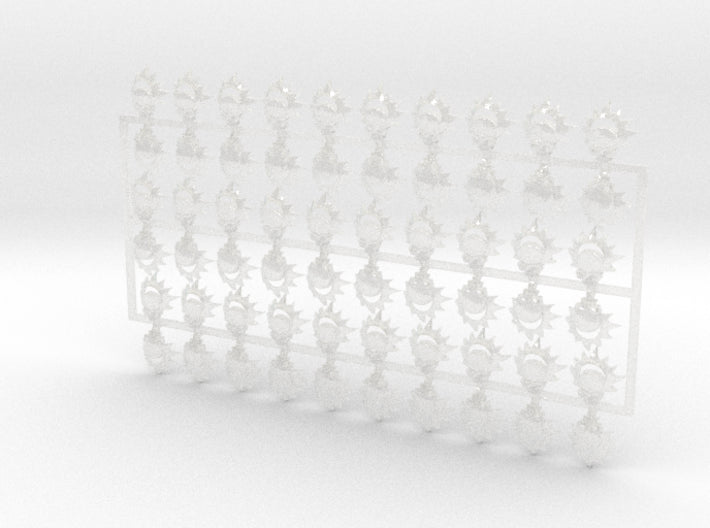 60x Halo Skull - Shoulder Insignia pack 3d printed