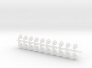 20x Halo Skull - Tiny Convex Insignias (3mm)	 3d printed