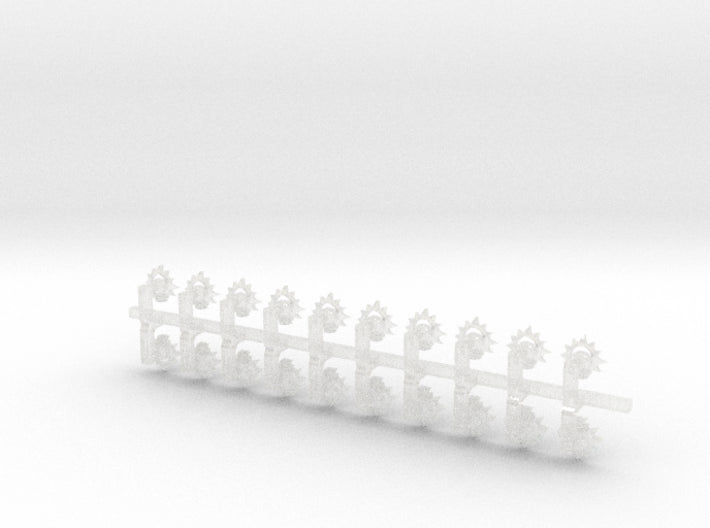 20x Halo Skull - Tiny Convex Insignias (3mm)	 3d printed