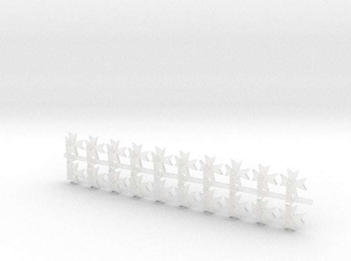 20x Maltese Cross - Bent Insignias (7mm)	 3d printed