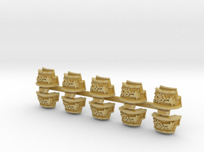 5x Firehowlers - T:5a Yaren Plate Shoulder Sets 3d printed