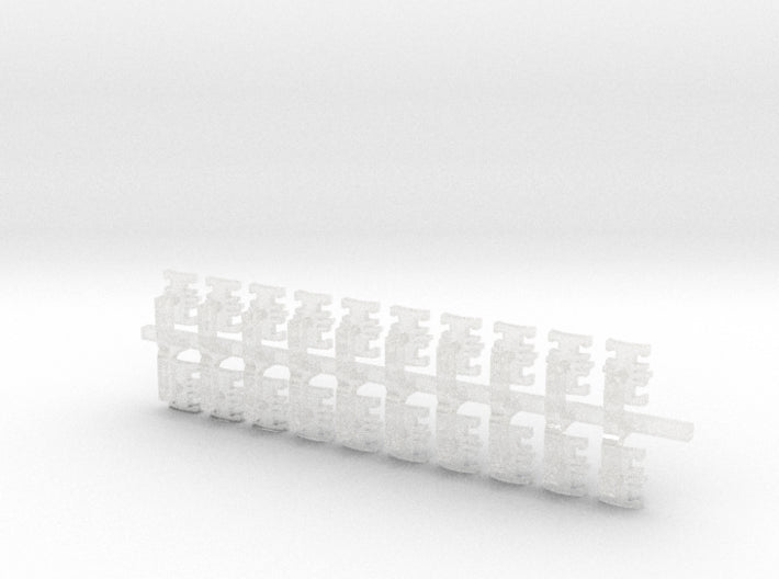 20x Demon Hunters - Small Bent Insignias (5mm) 3d printed