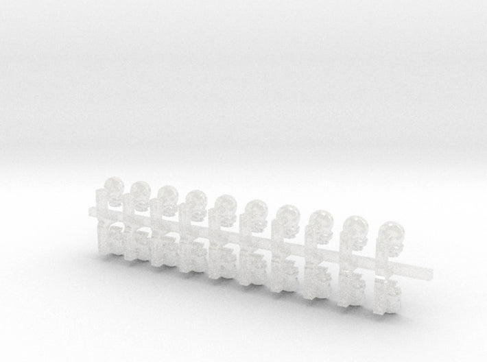 20x Skull - Tiny Convex Insignias (3mm) 3d printed