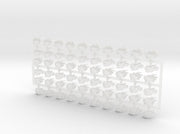 60x Dragon Head - Small Convex Insignias (5mm) 3d printed