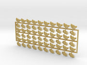 60x Dragon Head (R) - Small Convex Insignias (5mm) 3d printed