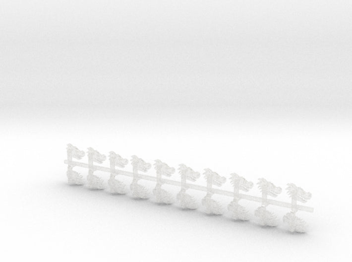 20x Dragon Head (R) - Bent Insignias (7mm)		 3d printed