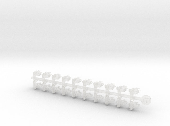 20x Dragon Head (Left): Small Bent Insignias 3d printed