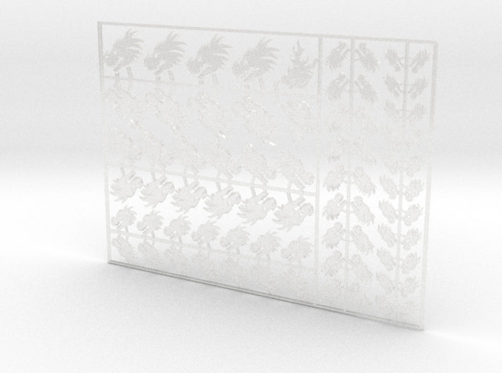 Dragon Head - Flat Vehicle Insignia pack 3d printed