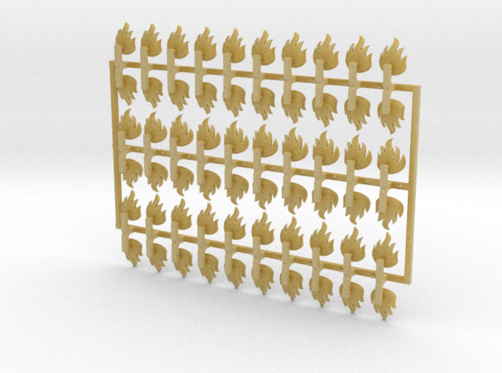 60x Dragon Flame - Shoulder Insignia pack 3d printed