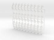 60x Dragon Flame - Shoulder Insignia pack 3d printed