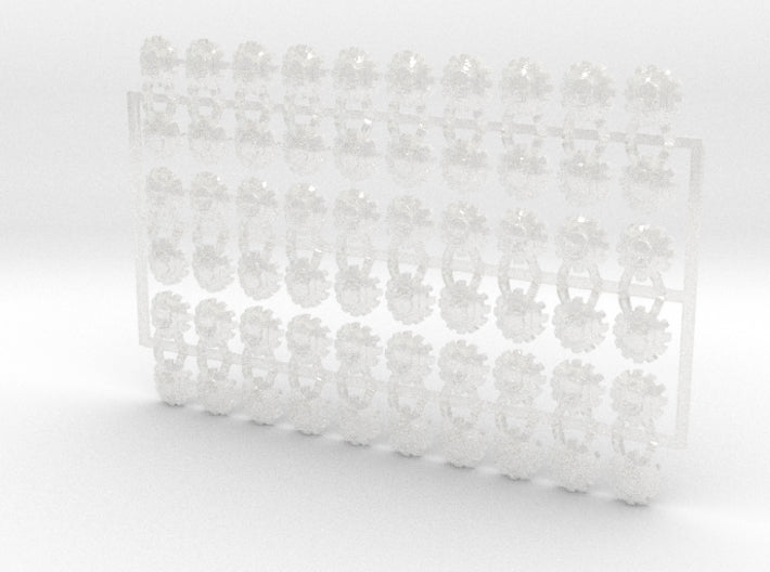 60x Clan Skullgear - Shoulder Insignia pack 3d printed