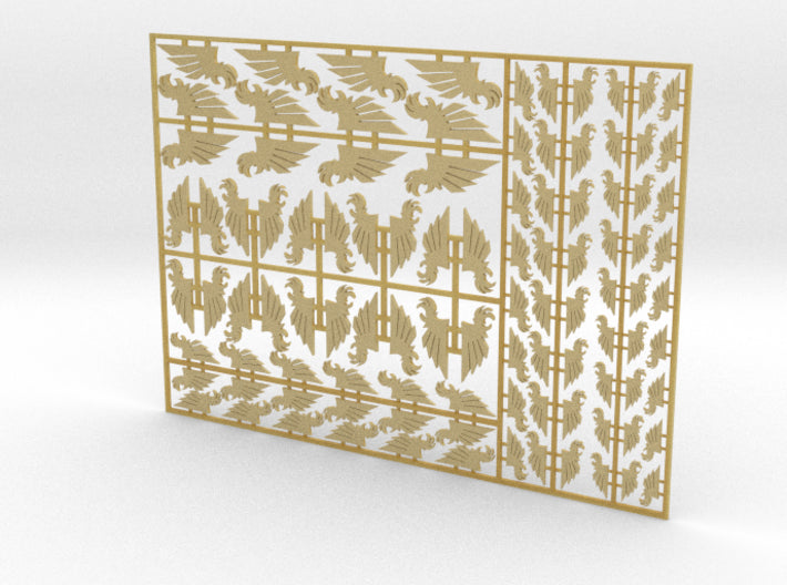 Winged Claw - Flat Vehicle Insignia pack 3d printed