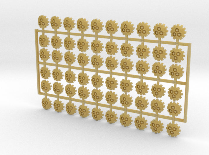 60x Clan Gearbolt - Shoulder Insignia pack 3d printed
