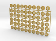 10x Circle Numerals 1-6 : Shoulder Insignia pack 3d printed