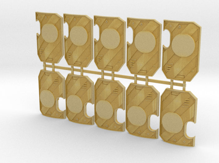 10x Stripped Flat Insignia-Ready: Boarding Shields 3d printed