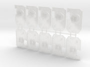 10x Stripped Flat Insignia-Ready: Boarding Shields 3d printed