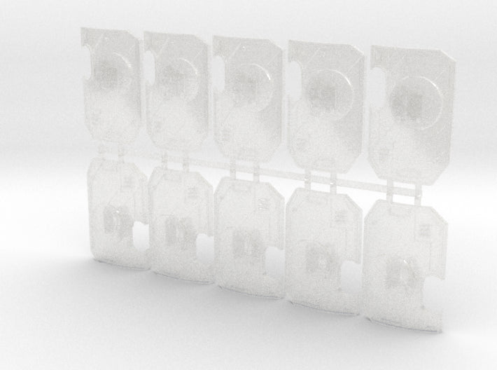 10x Stripped Flat Insignia-Ready: Boarding Shields 3d printed