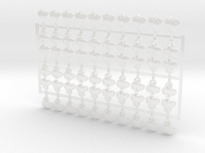 60x Clubs - Shoulder Insignia pack 3d printed