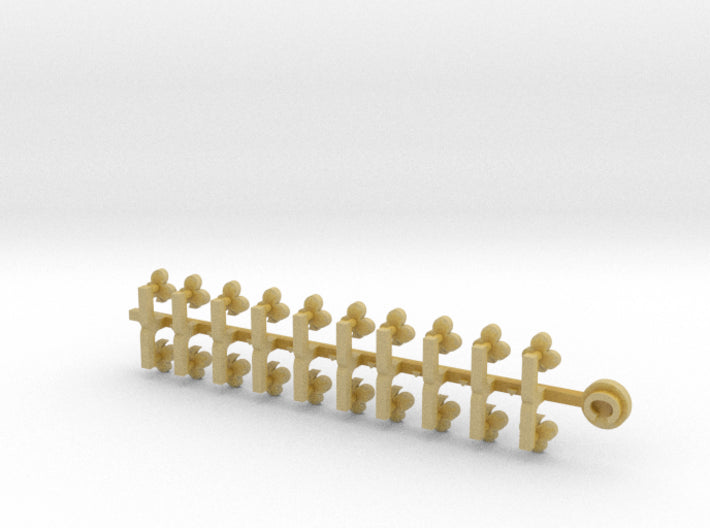 20x Clubs - Tiny Convex Insignias (3mm) 3d printed