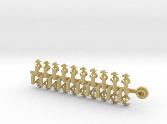 20x Ogothic #3 - Tiny Convex Insignias (3mm) 3d printed