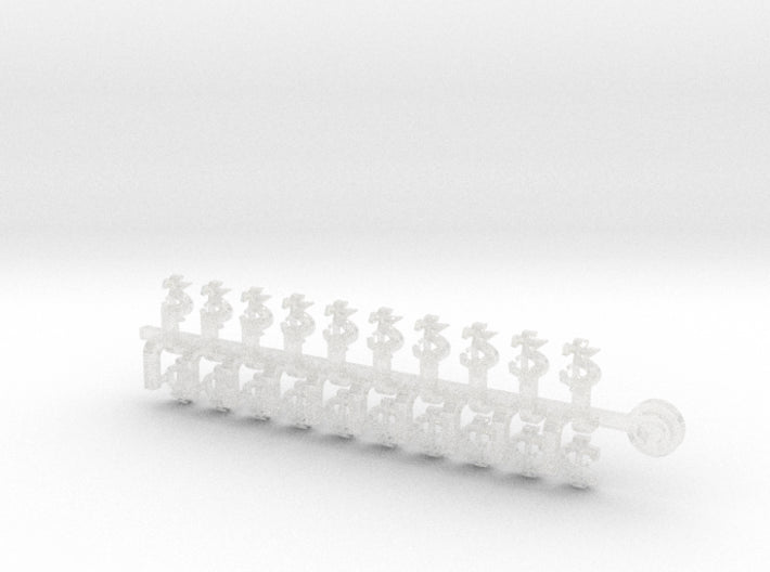 20x Ogothic #3 - Tiny Convex Insignias (3mm) 3d printed