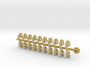 20x Ogothic #5 - Tiny Convex Insignias (3mm) 3d printed