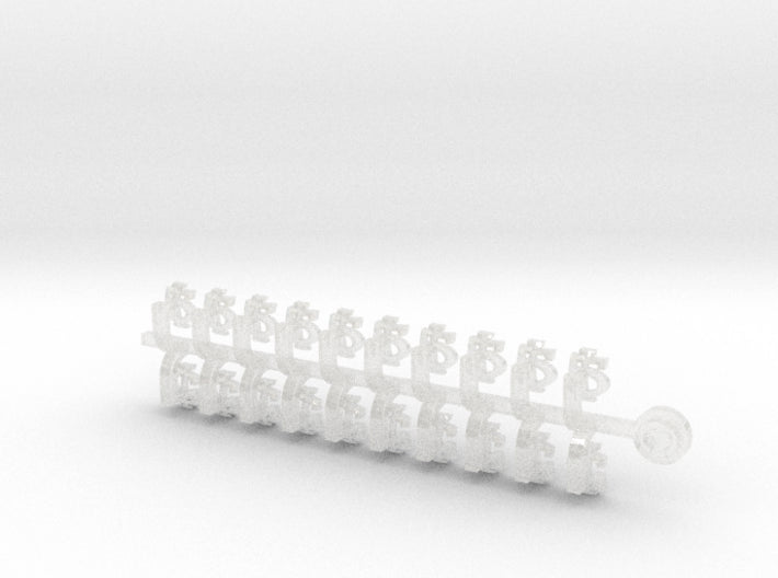 20x Ogothic #5 - Tiny Convex Insignias (3mm) 3d printed