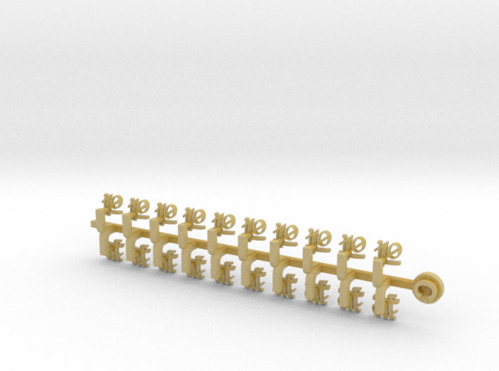 20x Ogothic #10 - Tiny Convex Insignias (3mm) 3d printed