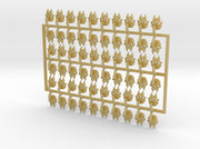 60x Fanged Skull - Shoulder Insignia pack 3d printed