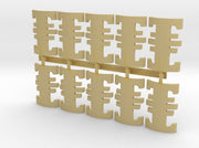 10x Demon Hunters - Bent Shield Insignias (11x18mm 3d printed