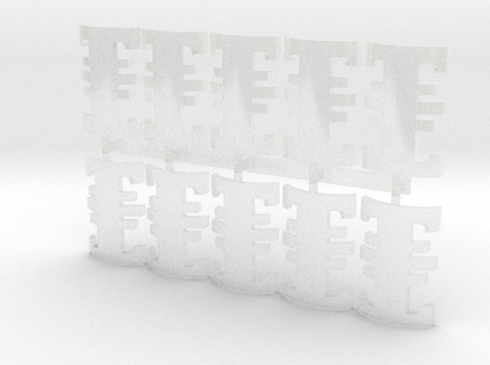 10x Demon Hunters - Bent Shield Insignias (11x18mm 3d printed