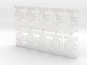 10x Xeno Hunters - Bent Shield Insignias (11x18mm) 3d printed