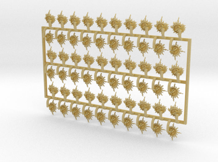 60x Sun Wolves : Shoulder Insignia pack 3d printed