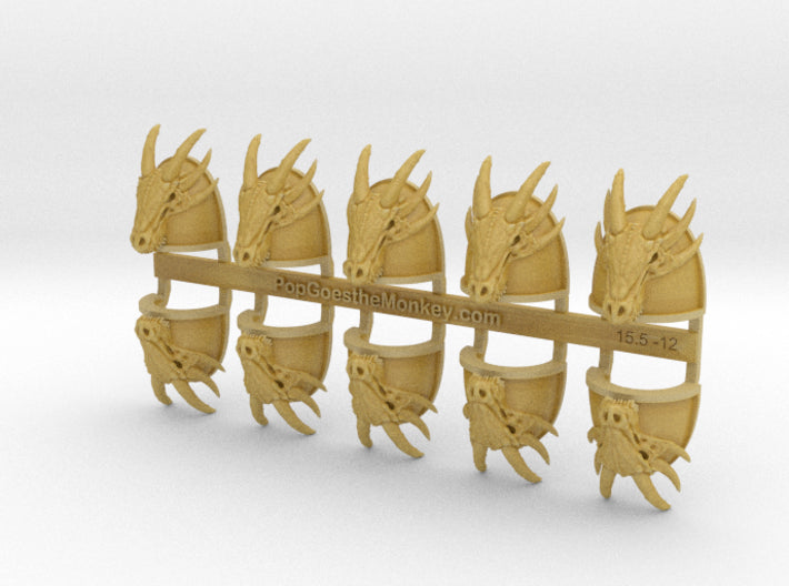 10x Dracorex Skull - G:4a Shoulder Pads 3d printed