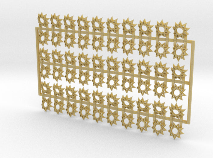 60x Nine-Pointed Star - Shoulder Insignia pack 3d printed